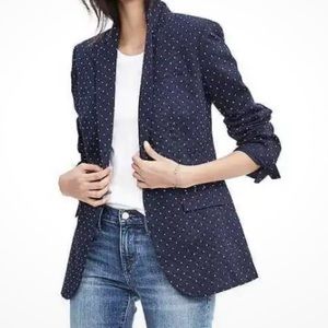 Banana Republic Petite Dot Jaquard Blazer, Size 6 Tall NWOT